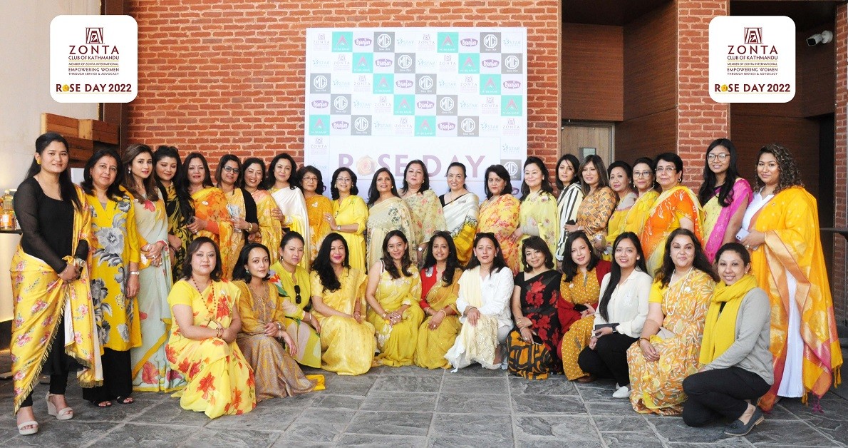 जोन्टा क्लब अफ काठमाडौंद्वारा येलो रोज डे २०२२ मा प्रेरणादायक महिलाहरु सम्मानित