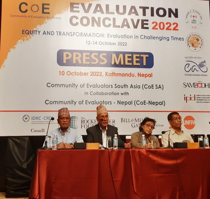 मूल्याङ्कन सम्मेलन २०२२ “इक्विटी र ट्रान्सफर्मेशनः चुनौतीपूर्ण समयमा मूल्याङ्कन” आयोजना काठमाण्डौ हुदै