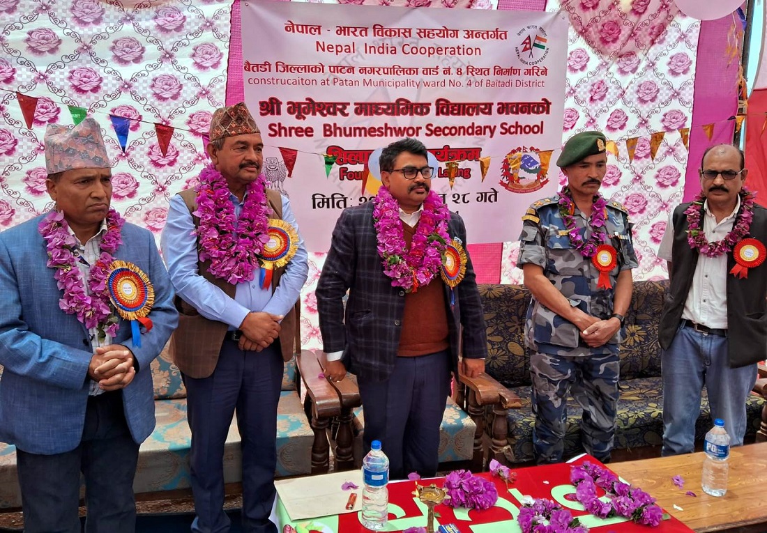 India laid foundation stone to build High Impact Community Development Project  in Baitadi, Sudurpashchim Province,  Nepal